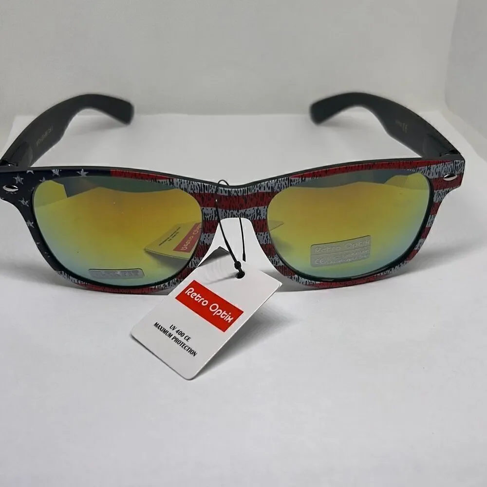 Patriotic retro unisex classic USA sunglasses